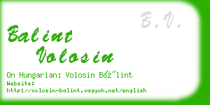 balint volosin business card